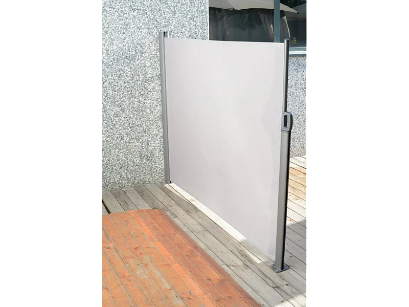 Tenda laterale cm 300x140 alluminio antracite tessuto grigio