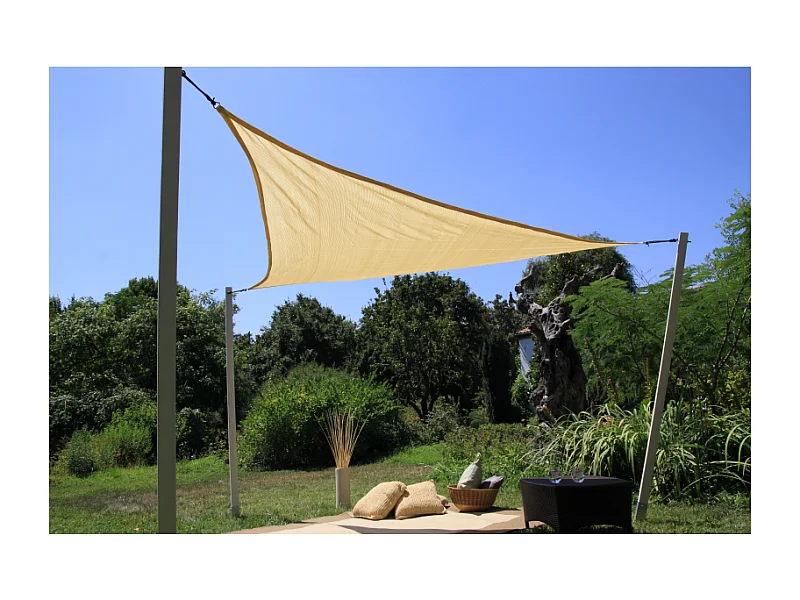VELA TRIANGOLARE DIMENSIONI 360X360X360cm COLORE BEIGE
