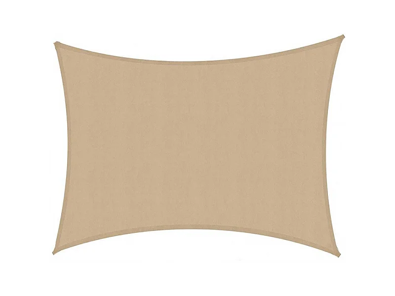 Vela ombreggiante tessuto rettangolare sabbia cm 200x200x300