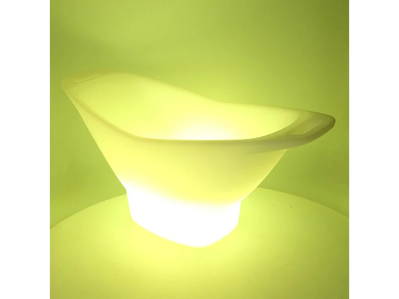 Lampada led plastica ricaricabile con portabottiglie multicolor ovale cm 64x30h28