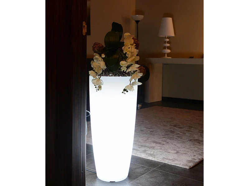 VASO LUMINOSO HYDRA 70 h CON LED MULTICOLOR E BATTERIA SOLARE