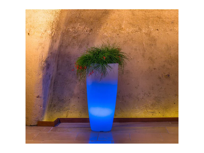VASO LUMINOSO HYDRA 70 h CON LED MULTICOLOR E BATTERIA SOLARE