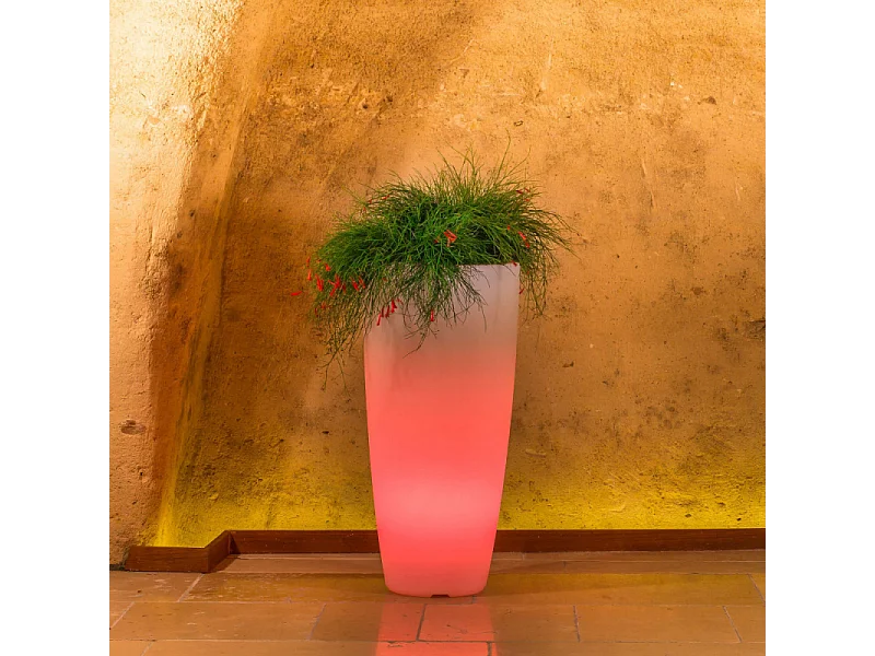 VASO LUMINOSO HYDRA 70 h CON LED MULTICOLOR E BATTERIA SOLARE