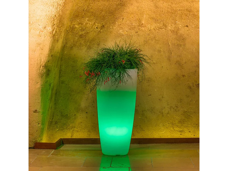 VASO LUMINOSO HYDRA 70 h CON LED MULTICOLOR E BATTERIA SOLARE