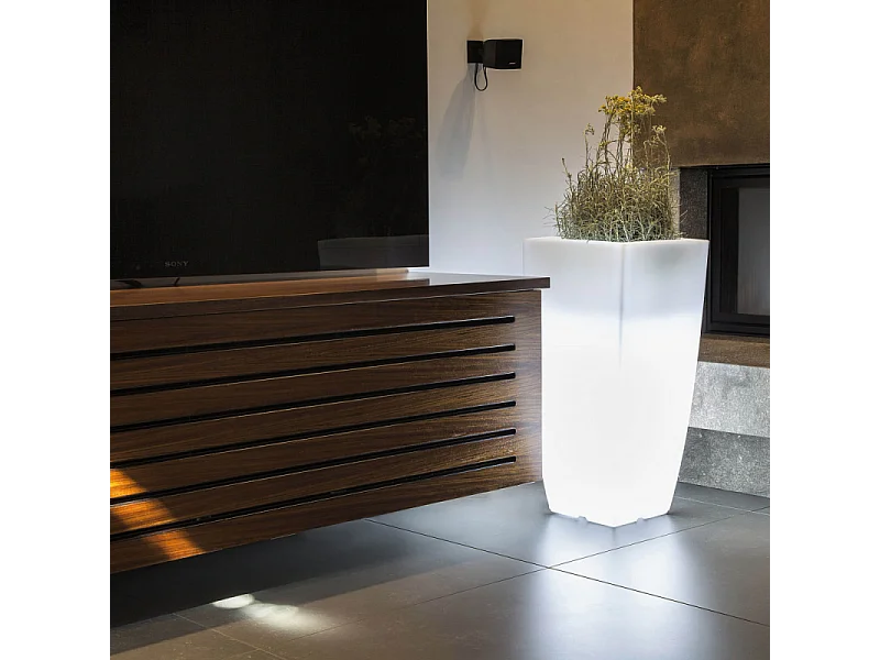 VASO LUMINOSO HYDRUS 70 h CON LED MULTICOLOR E BATTERIA SOLARE