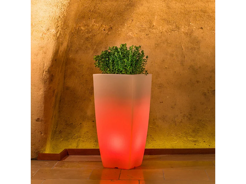 VASO LUMINOSO HYDRUS 70 h CON LED MULTICOLOR E BATTERIA SOLARE