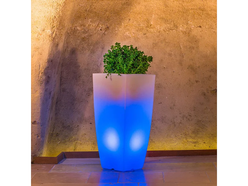VASO LUMINOSO HYDRUS 70 h CON LED MULTICOLOR E BATTERIA SOLARE
