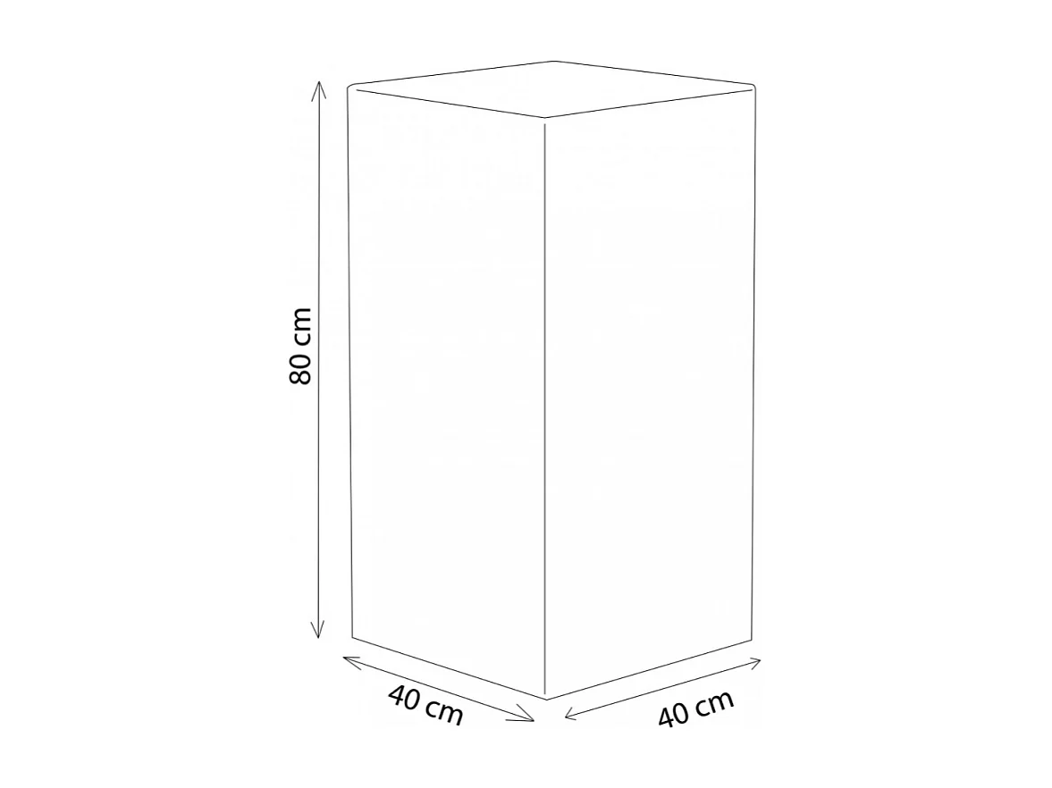CUBO 40 X 40 X 80 LUMINOSO INDUS