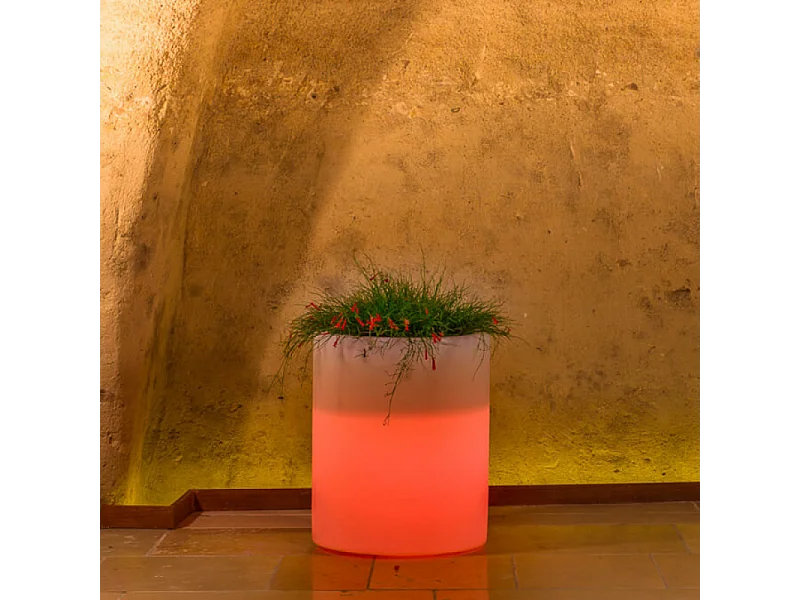 VASO LUMINOSO DELPHINUS 50 h CON LED MULTICOLOR E BATTERIA SOLARE