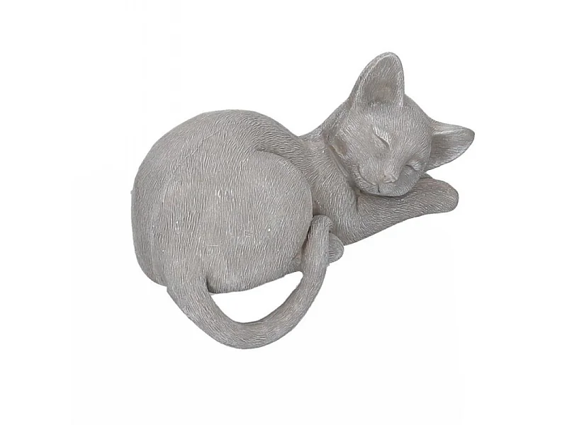 Gatto resina grigio cm 19x11,5h14,5