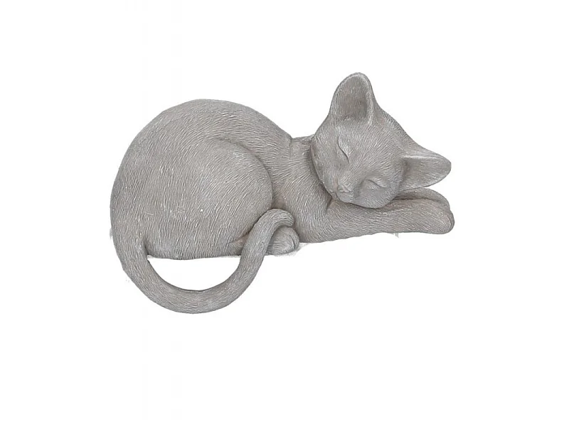 Gatto resina grigio cm 19x11,5h14,5