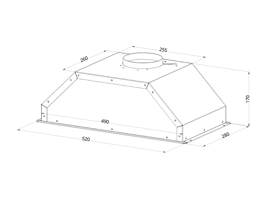 Cappa sottopensile Samet Gruppo52 New inox classe D