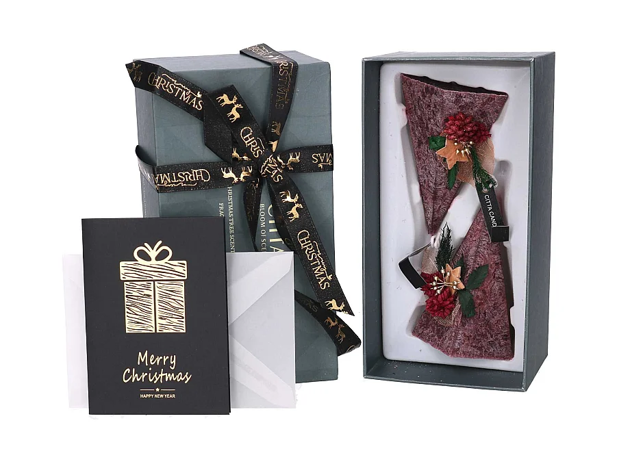 Candela cera profumata albero aroma di legno confezione 2 pz cm 22,5x12x10