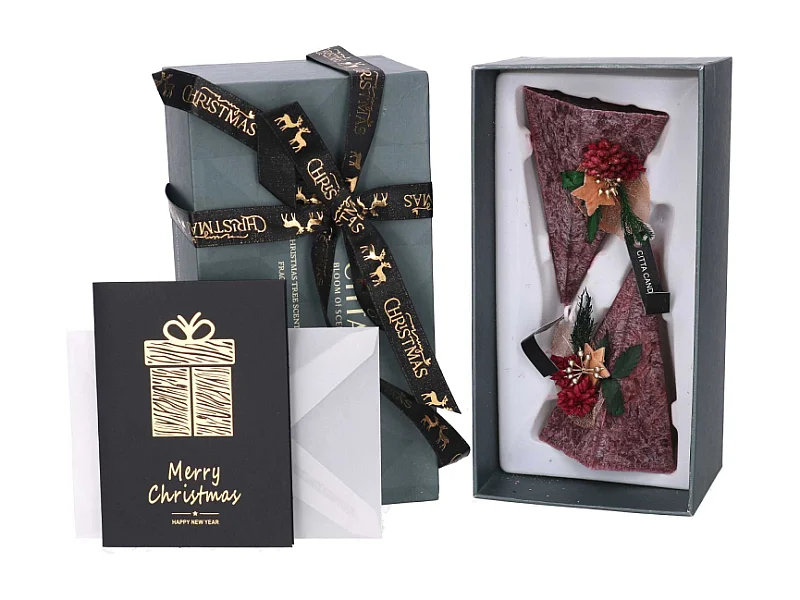 Candela cera profumata albero aroma di legno confezione 2 pz cm 22,5x12x10