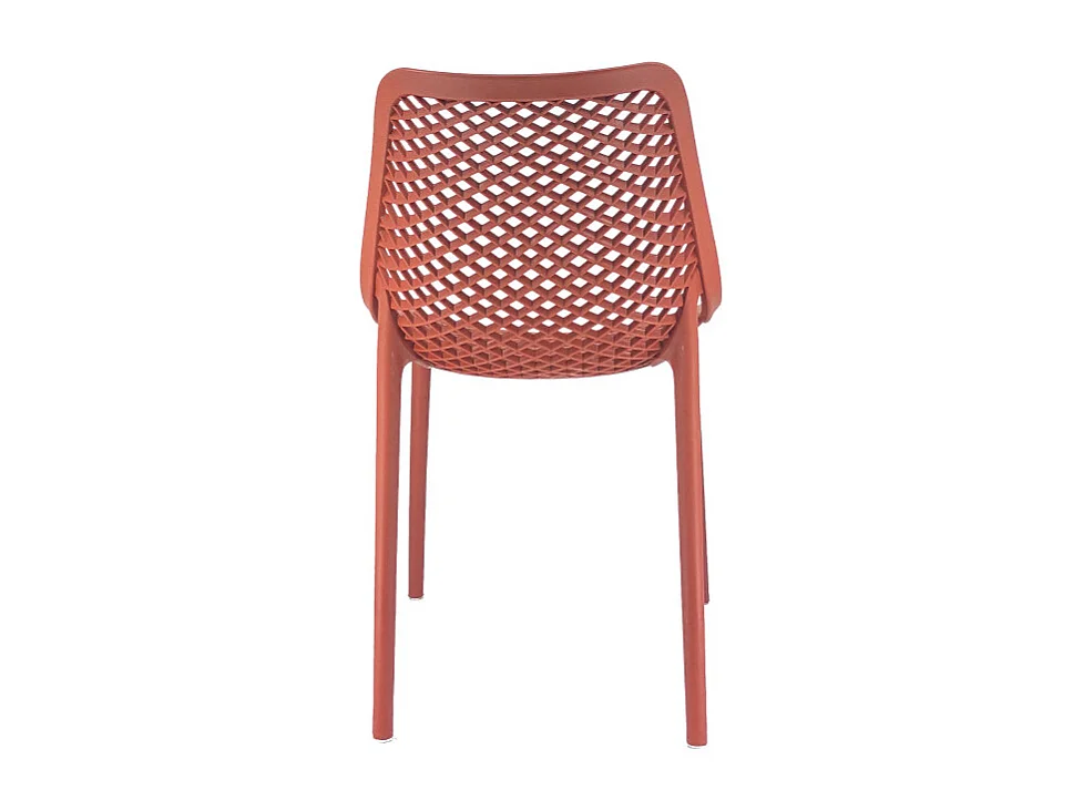 Set Da 4 sedie Braga 2 In Polipropilene Rosso Mattone Per Soggiorno, Cucina E Arredo Bar