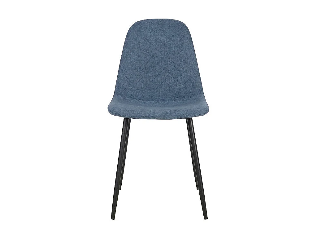 Set Da 4 Sedie New Lena Tessuto Petrolio/Gambe Nere