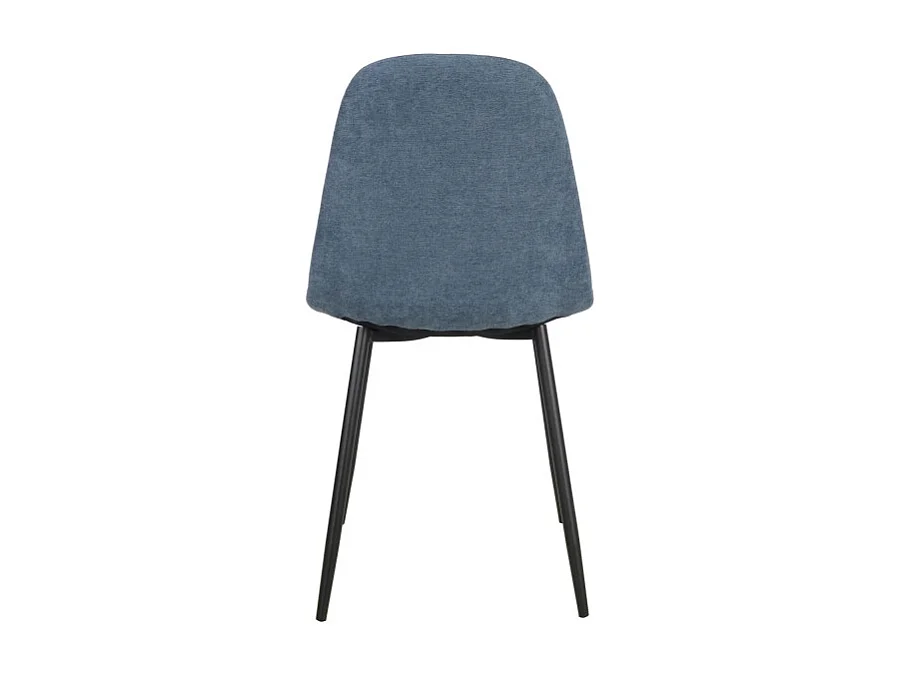 Set Da 4 Sedie New Lena Tessuto Petrolio/Gambe Nere