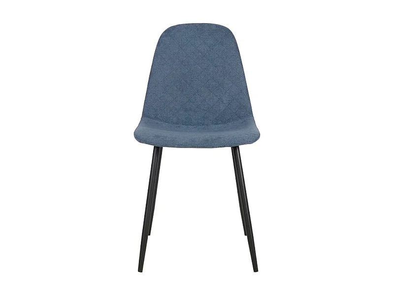 Set Da 4 Sedie New Lena Tessuto Petrolio/Gambe Nere