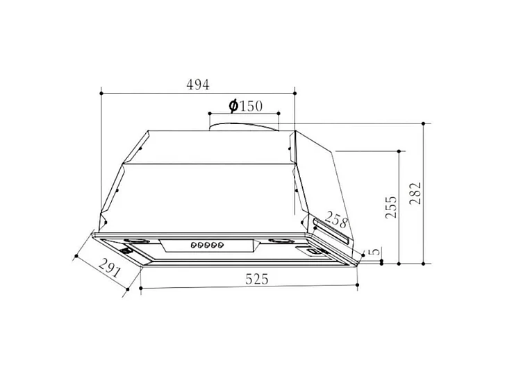 Samet Gruppo cappa incasso bianco potenza aspirante 520 m3/h GRUPPO52