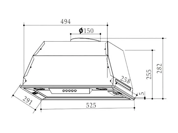 Samet Gruppo cappa incasso bianco potenza aspirante 520 m3/h GRUPPO52