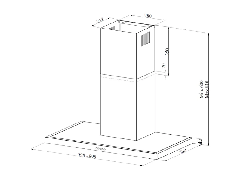 Samet Cappa Embla 60 da parete acciaio inox
