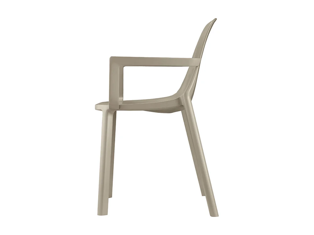 SET 4 POLTRONA PIU' CON BRACCIOLI TECNOPOLIMERO SCAB DESIGN MADE IN ITALY - Tortora 15