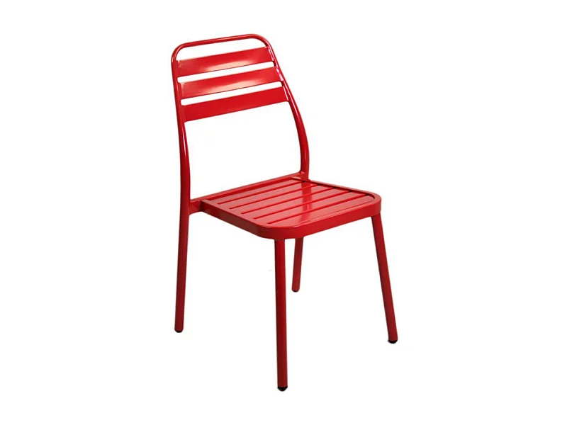 Sedia alluminio las vegas rossa cm 49x58h45/88