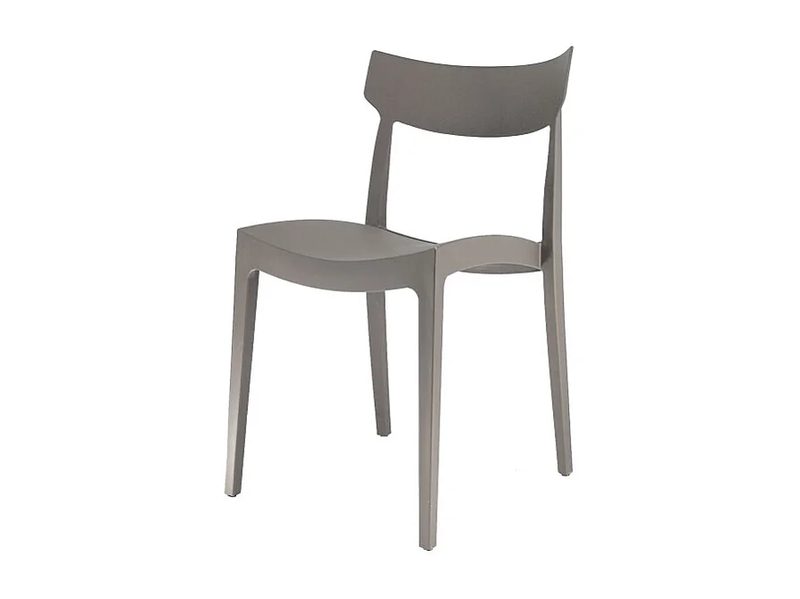 Set Da 4 sedie Cordoba In Polipropilene Tortora Per Soggiorno, Cucina E Arredo Bar