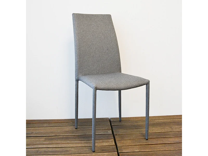 Set Da 6 Sedie Dedis Tessuto Grigio