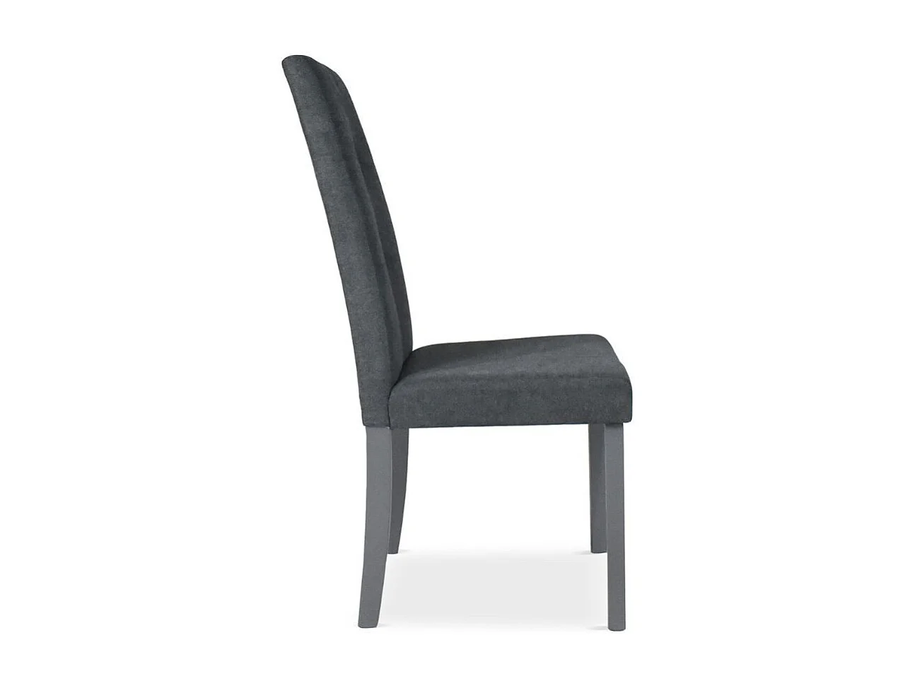 Set di 2 Sedie Eric in legno colore grigio con seduta in tessuto grigio