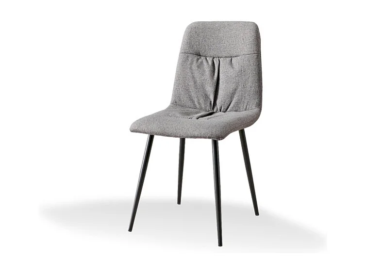 Set Da 4 Sedie Karen Tessuto Cenere/Gambe Nere