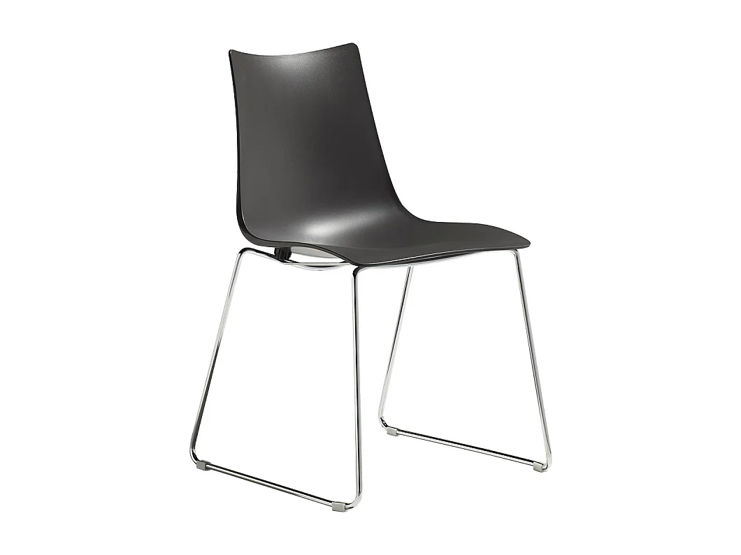 SET 2 SEDIE ZEBRA A SLITTA TECNOPOLIMERO SCABDESIGN MADE IN ITALY - Antracite 81