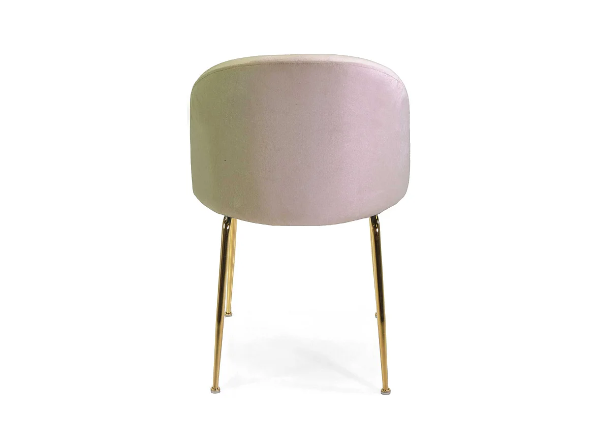 Sedia velluto Sammi crema struttura oro cm 50x57h47/77,5