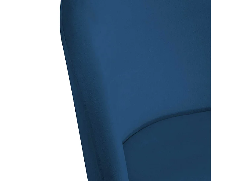 Sedia velluto Sammi blu struttura nero cm 50x57h47/77,5