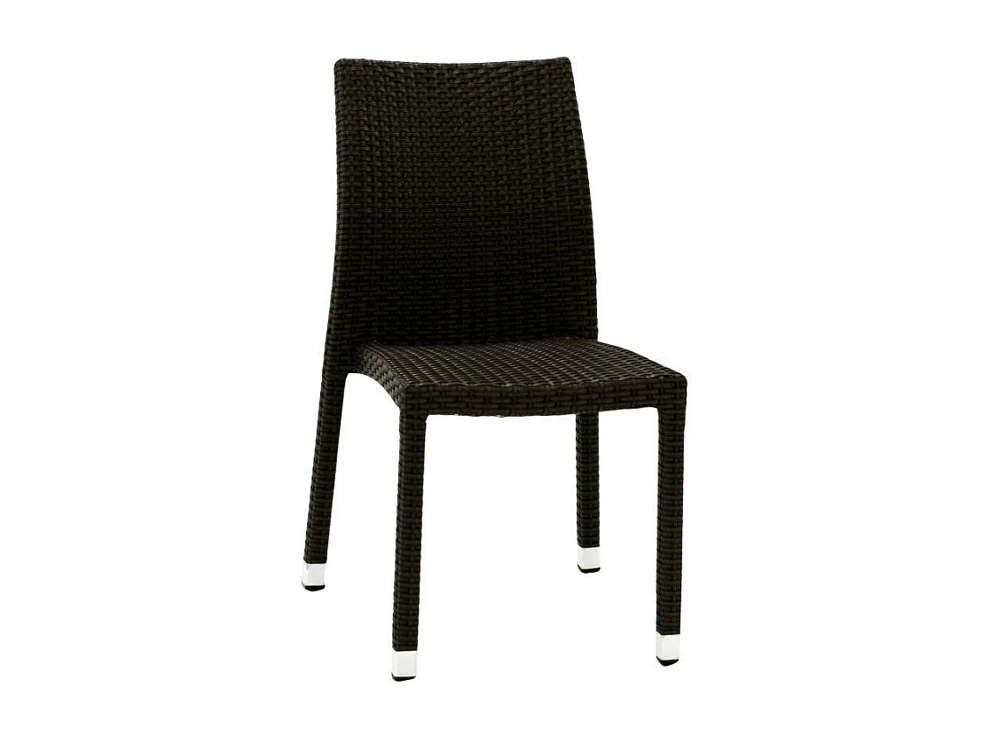 Sedia polyrattan adila noce quadro cm 47x61h44/46/88