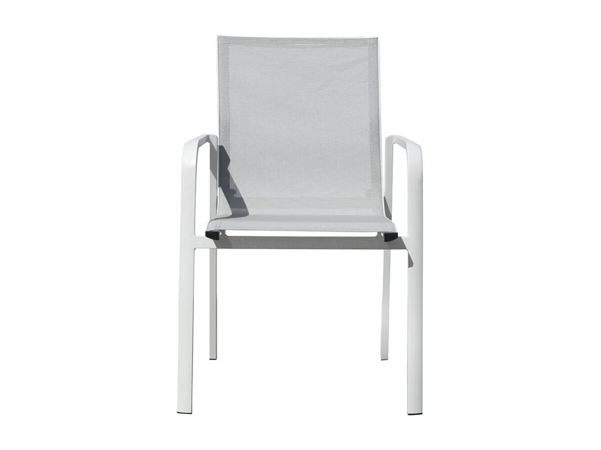 Sedia Samo Alluminio Bianco Text Grigio Chiaro Moia