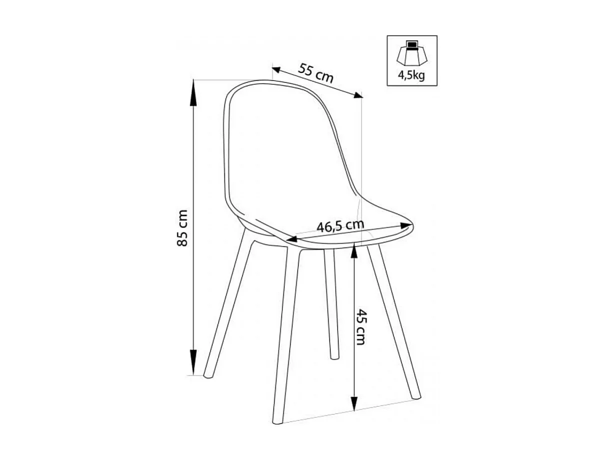 Set di 4 SEDIE VICHY