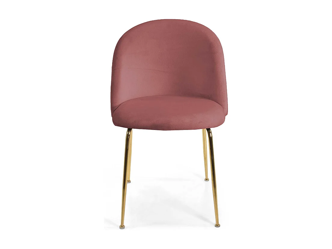 Sedia velluto Sammi rosa antico struttura oro cm 50x57h47/77,5
