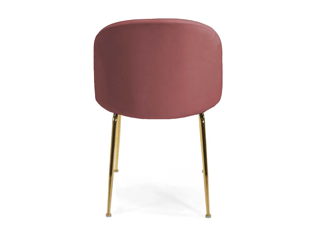 Sedia velluto Sammi rosa antico struttura oro cm 50x57h47/77,5