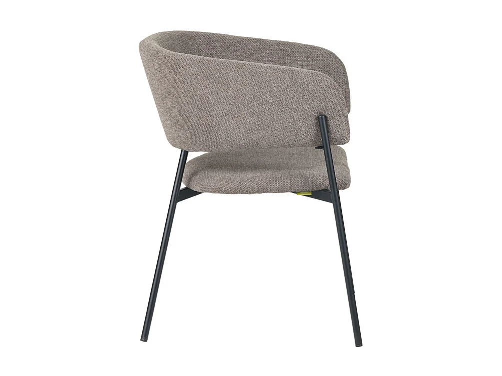 Set Da 4 poltrone Brigitte Tessuto Tortora Gambe Nere Per Soggiorno, Cucina E Arredo Bar