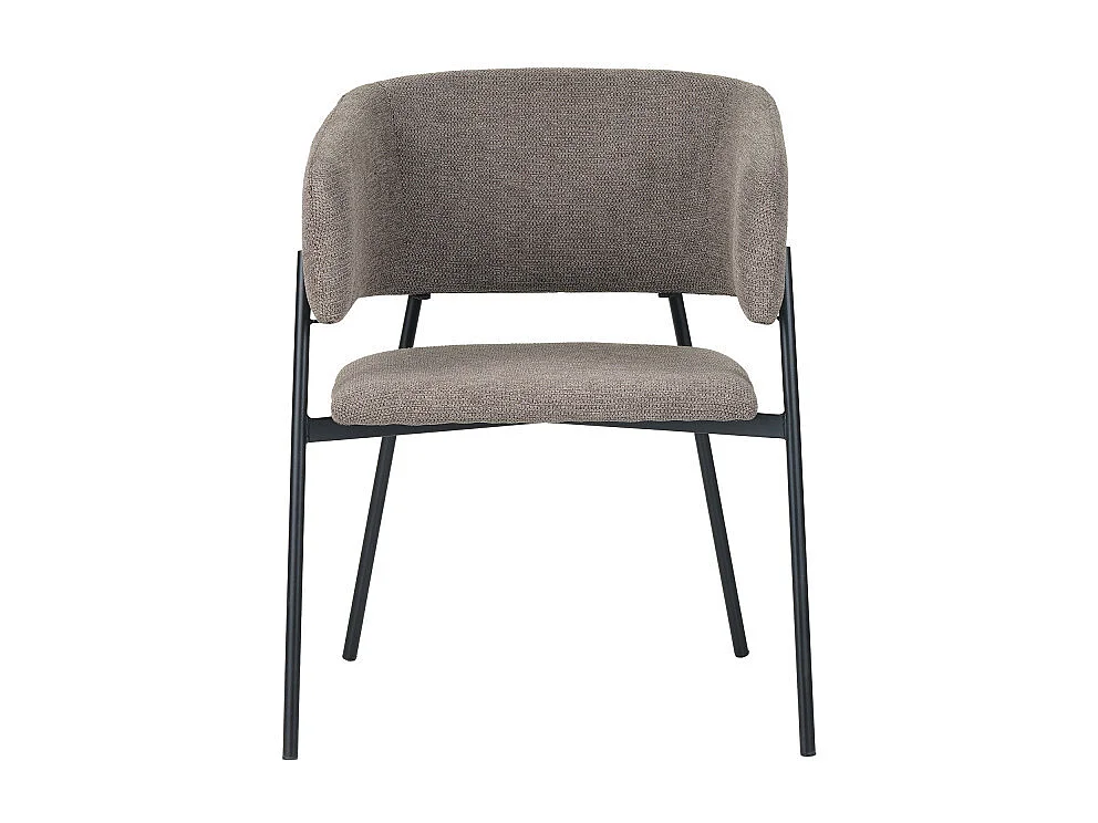 Set Da 4 poltrone Brigitte Tessuto Tortora Gambe Nere Per Soggiorno, Cucina E Arredo Bar