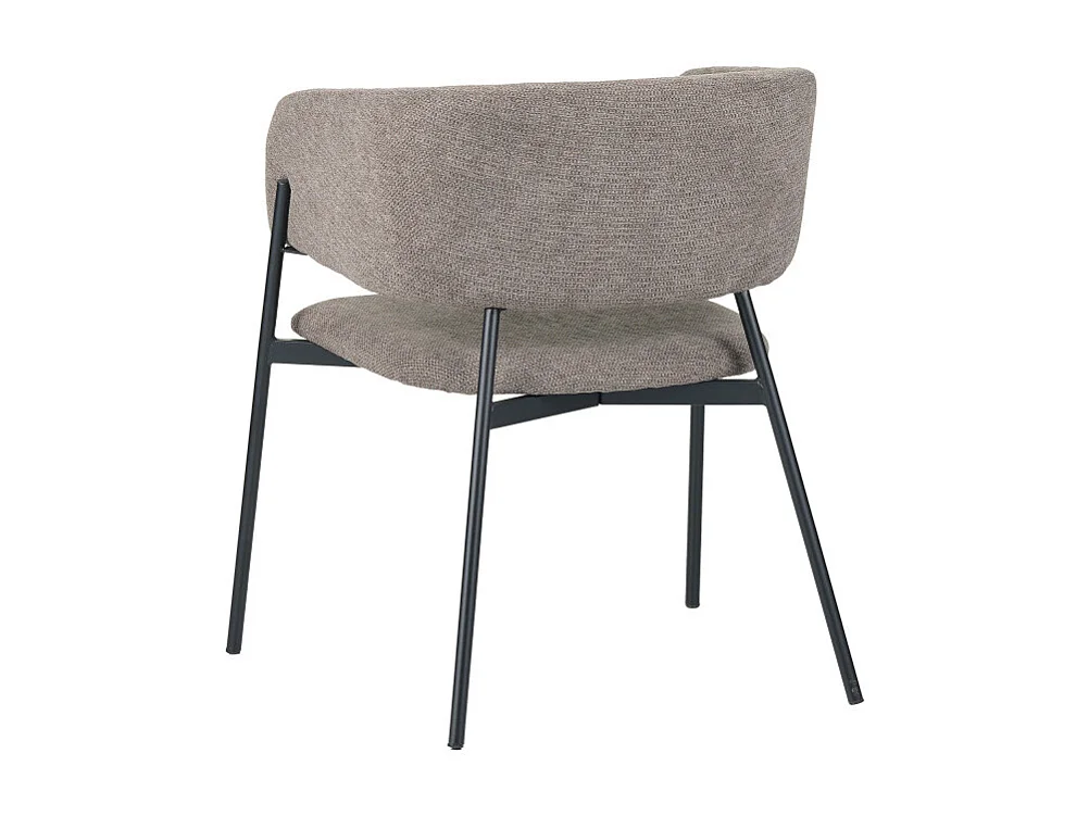 Set Da 4 poltrone Brigitte Tessuto Tortora Gambe Nere Per Soggiorno, Cucina E Arredo Bar