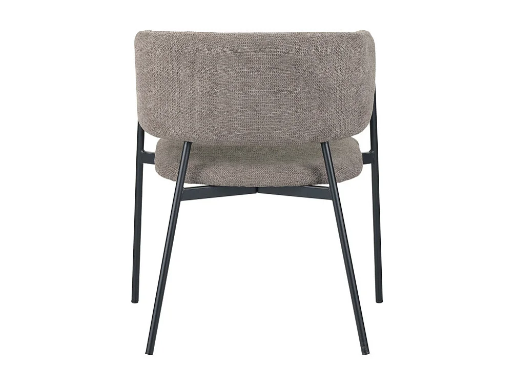 Set Da 4 poltrone Brigitte Tessuto Tortora Gambe Nere Per Soggiorno, Cucina E Arredo Bar