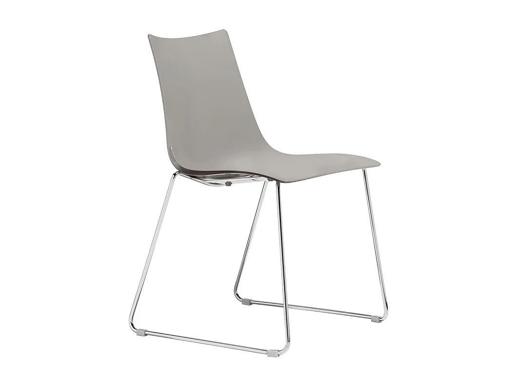 SET 2 SEDIE ZEBRA A SLITTA TECNOPOLIMERO SCABDESIGN MADE IN ITALY - Tortora 15