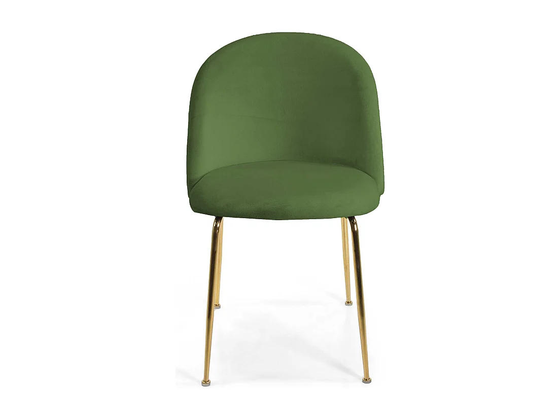Sedia velluto Sammi verde struttura oro cm 50x57h47/77,5