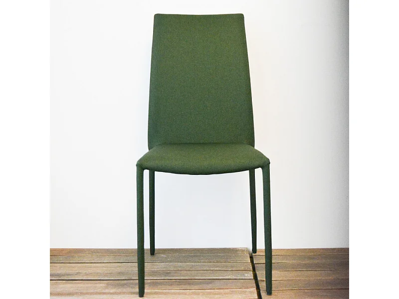 Set Da 6 Sedie Dedis Tessuto Verde
