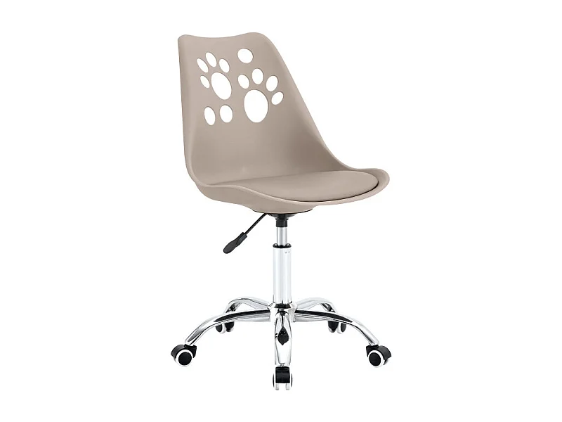 Set Da 4 sedie Samira In Polipropile Tortora Con Cuscino Per Soggiorno, Cucina E Arredo Bar