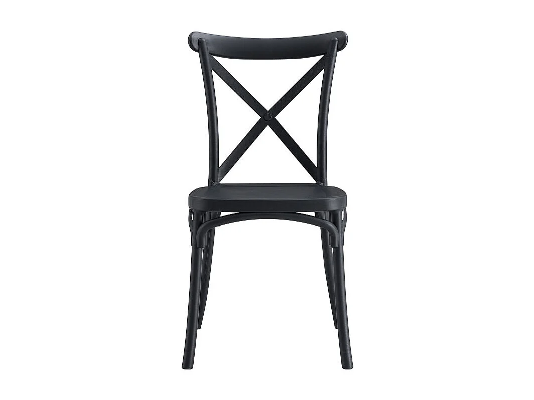 Set Da 4 sedie Cross In Polipropilene Antracite Per Soggiorno, Cucina E Arredo Bar