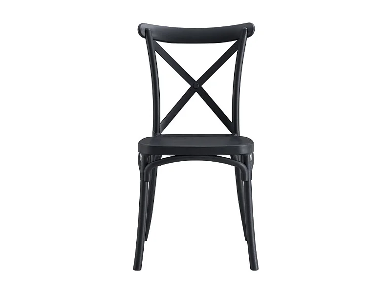 Set Da 4 sedie Cross In Polipropilene Antracite Per Soggiorno, Cucina E Arredo Bar