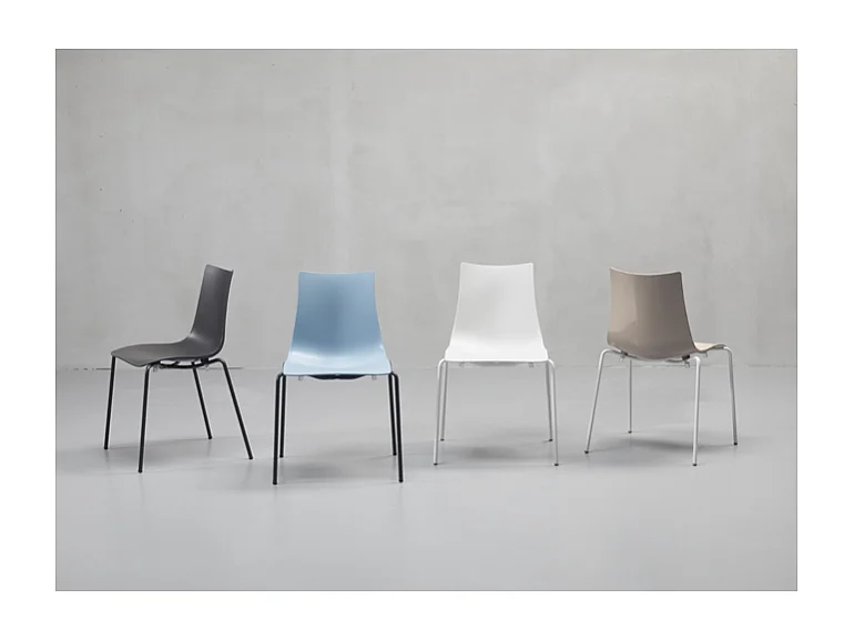 SET 2 SEDIE ZEBRA A SLITTA TECNOPOLIMERO SCABDESIGN MADE IN ITALY - Arancione 30